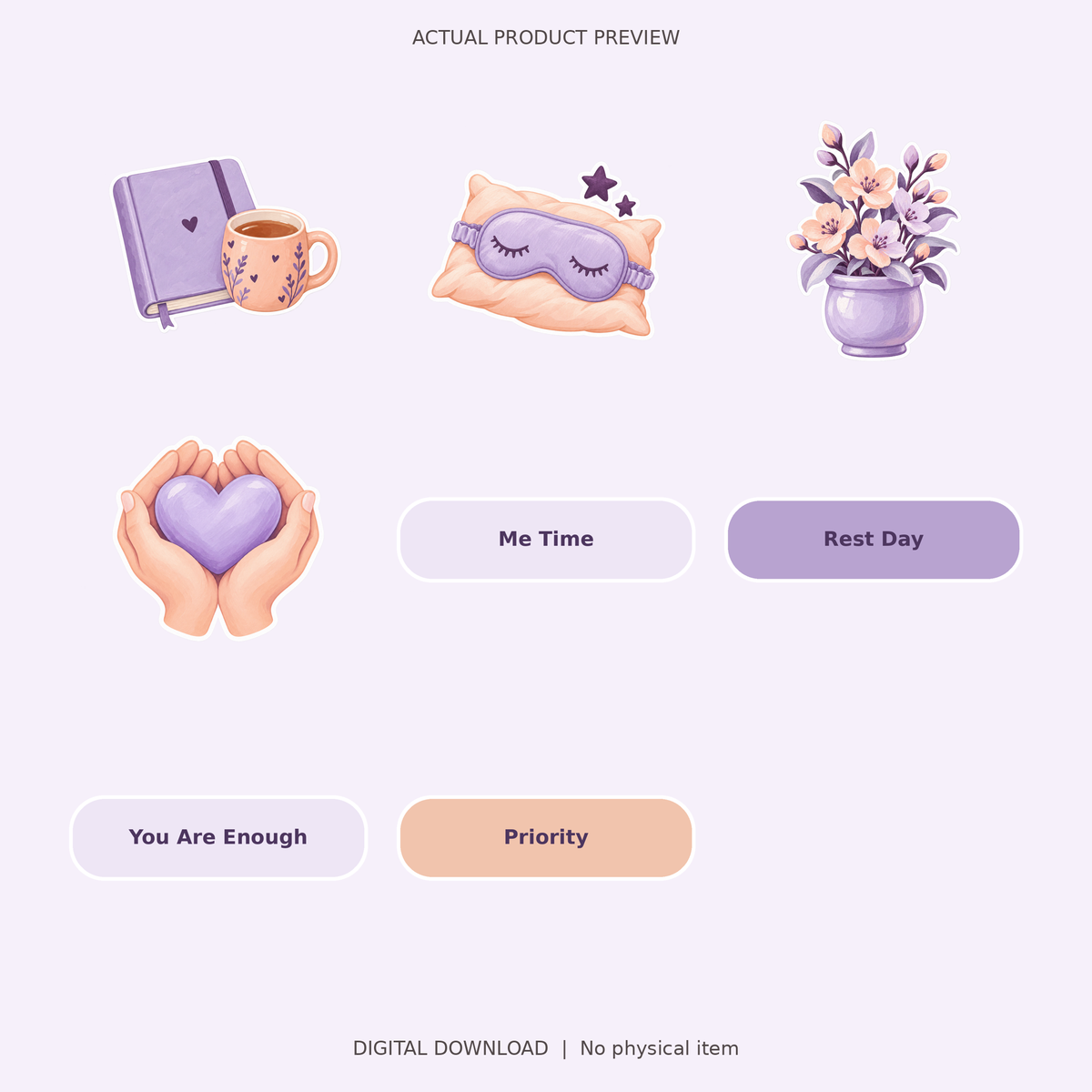 A Little Space for Me Digital Sticker Pack