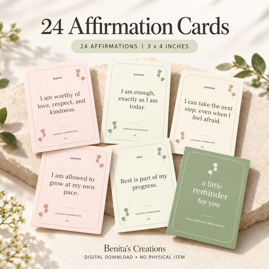 Everyday Affirmations Printable Card Set