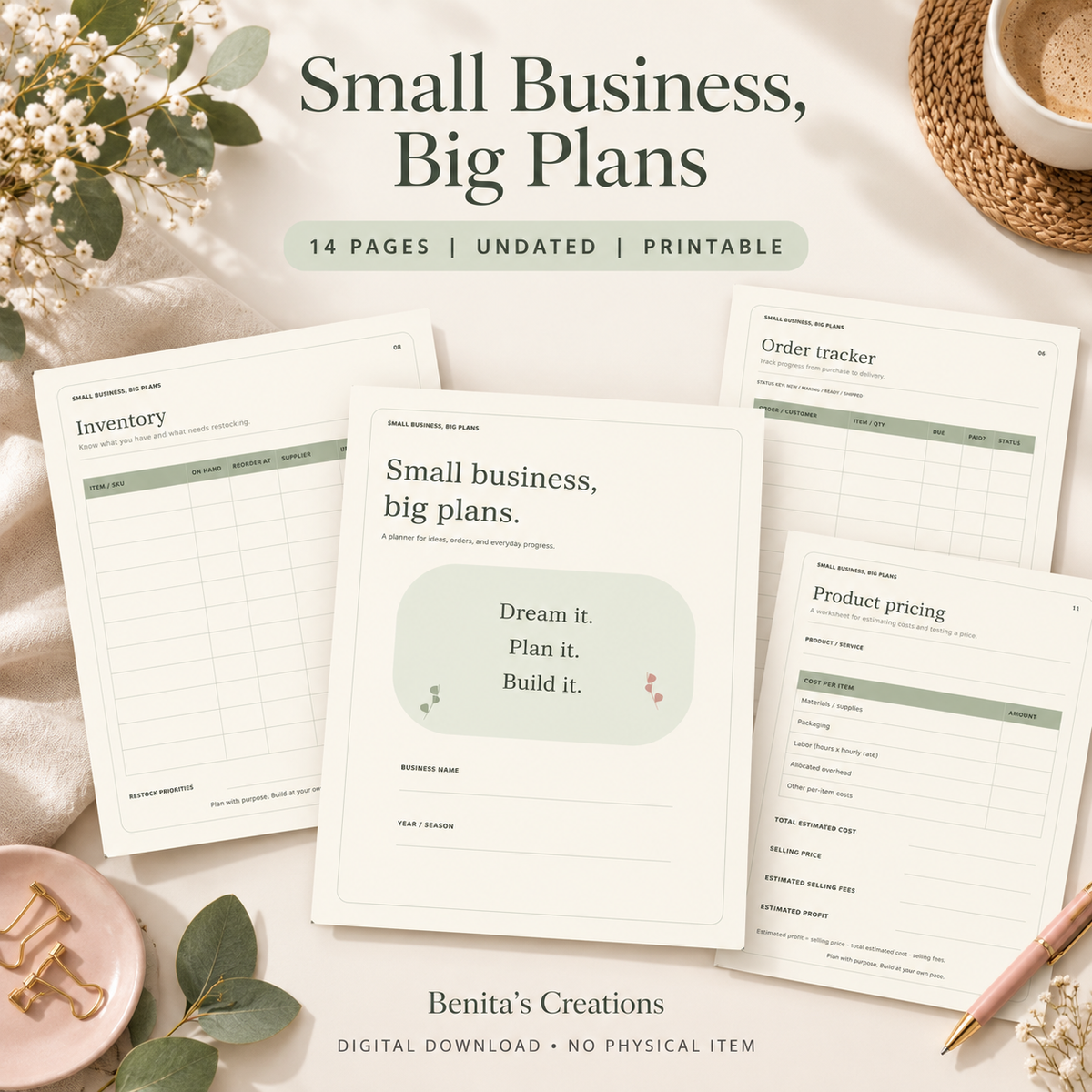 Small Business, Big Plans Printable Planner