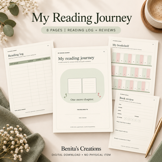My Reading Journey Book Tracker
