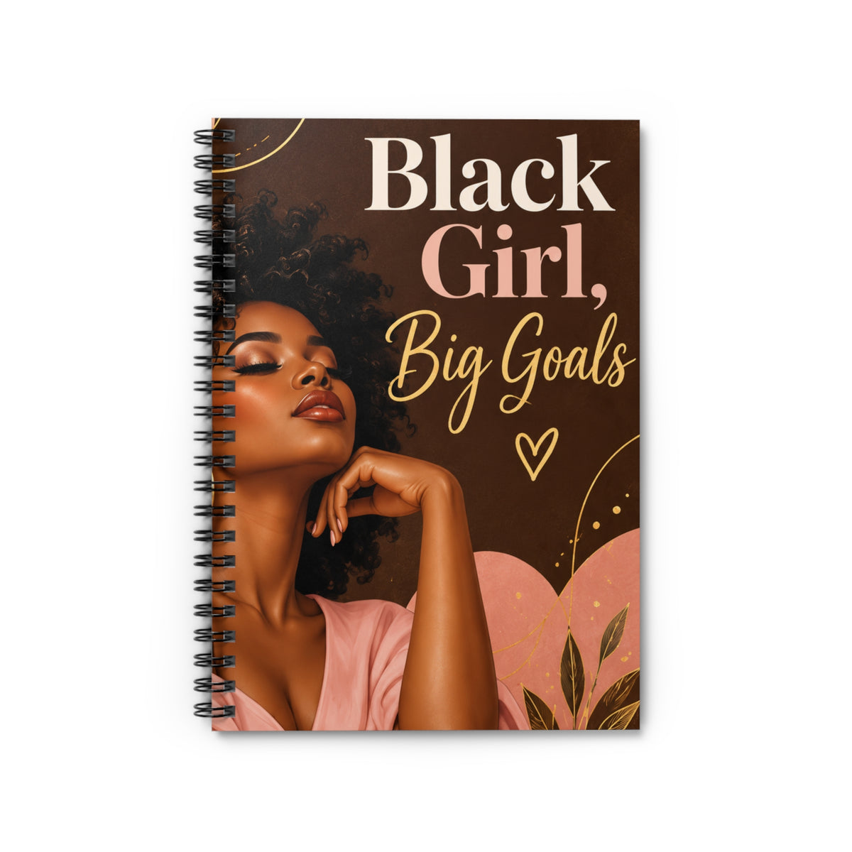 Black Girl Big Goals Spiral Notebook