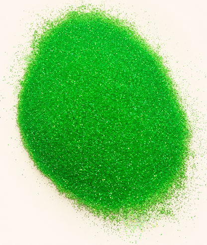 Lime Lightning — iridescent lime green fine glitter, view 2