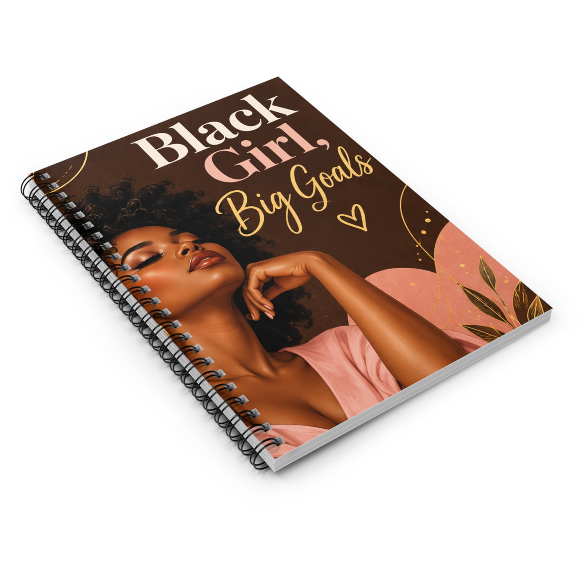 Black Girl Big Goals Spiral Notebook