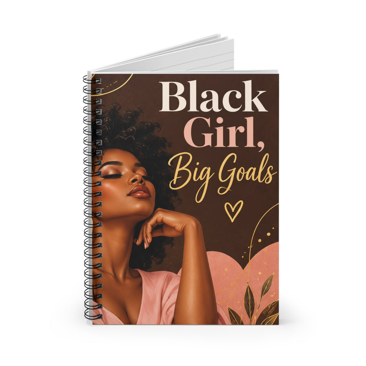 Black Girl Big Goals Spiral Notebook