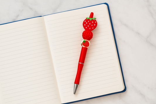 Strawberry Beaded Pen