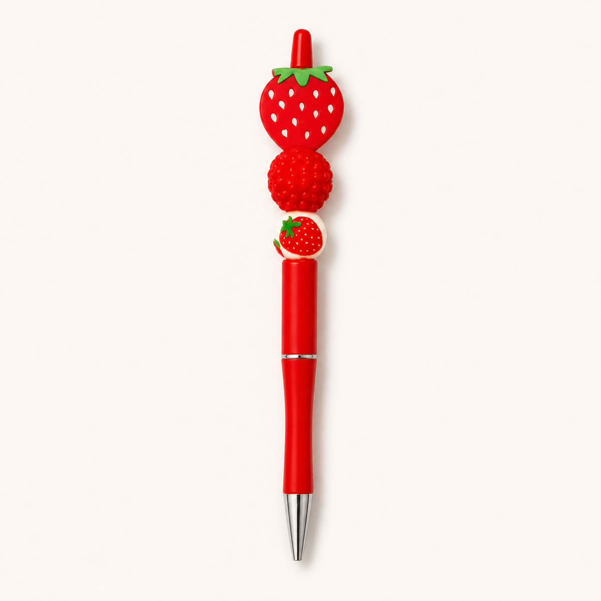 Strawberry Beaded Pen