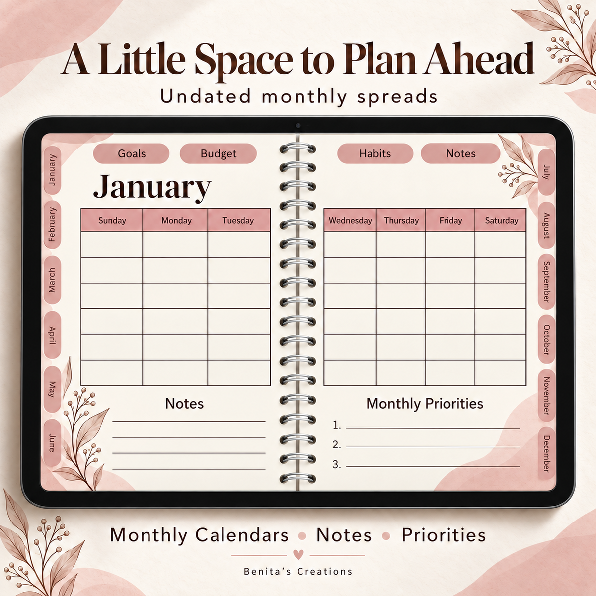 Plans & Possibilities An Undated Digital Planner