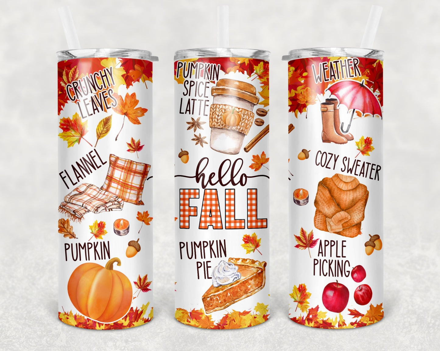 20 oz Hello Fall Sublimation Tumbler