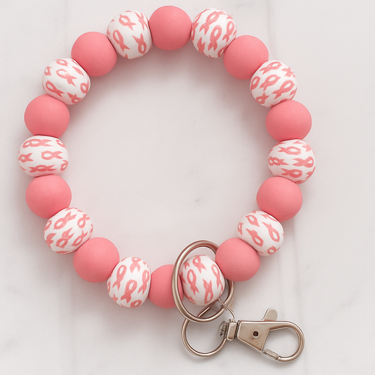 Pink Ribbon Wristlet